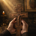 Wooden Orthodox Crucifix Wall Cross 7.9-19.7in Jesus Christ Wall Decor