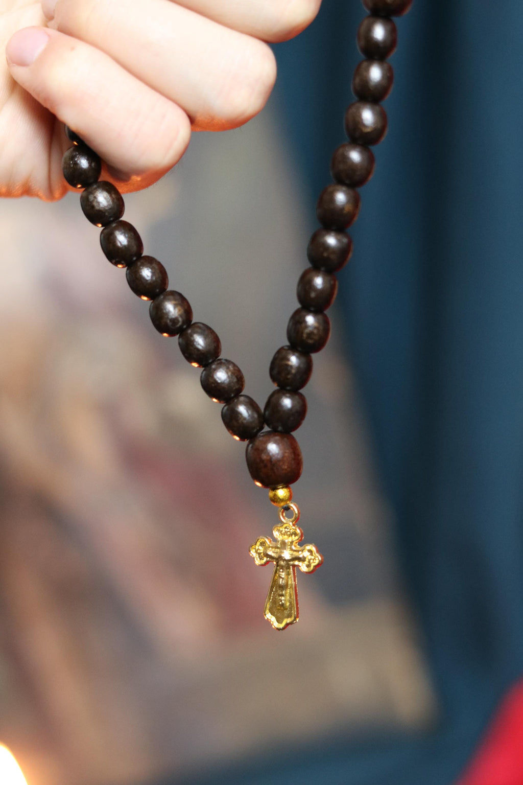Orthodox Wooden Prayer Beads with Tassel – Handmade Black Wood Orthodox rosaries, Prayer beads, Orthodox prayer rope, Wooden komboskini