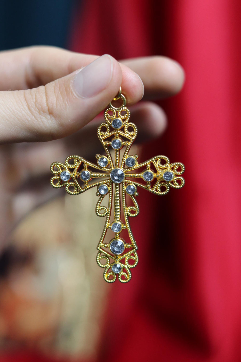 Orthodox Cross Necklace, Large Jesus cross pendant with Jesus Christ, Christian Cross Pendant, Crucifix necklace, Orthodox pendant