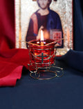 Christian prayer lamp. The set includes the lamp, 10 wicks, and a wick holder.