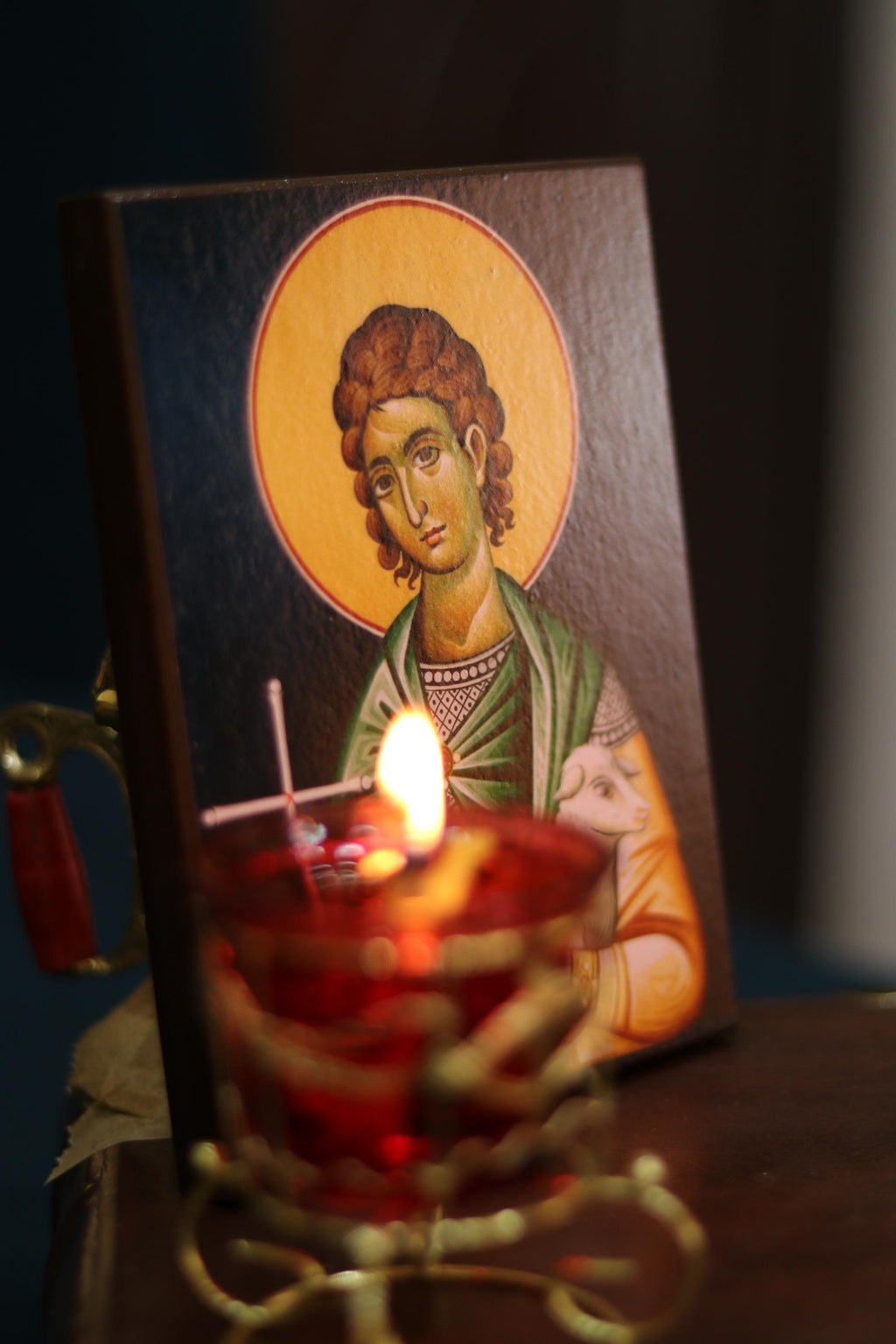 Saint Mamant Caesarea Icon Wooden Icon Orthodox Icon