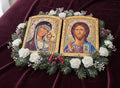 Orthodox Wedding Icon Set (different sizes): Mother of God & Christ Icons.