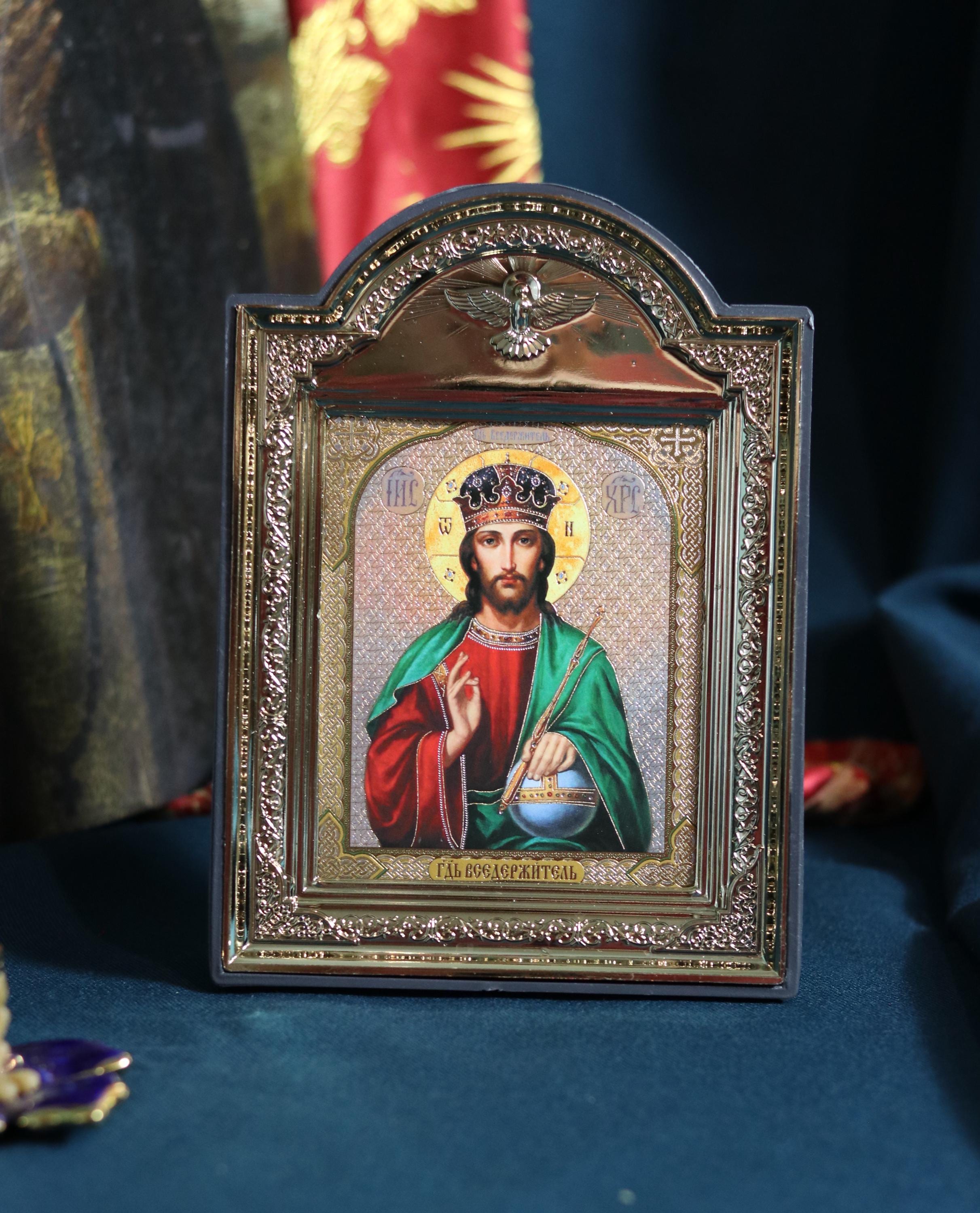 Icon of Jesus Christ, Folding icon, Jesus christ, Mother of god, Orthodox icon, Small icon, Pocket icon, Christian icon