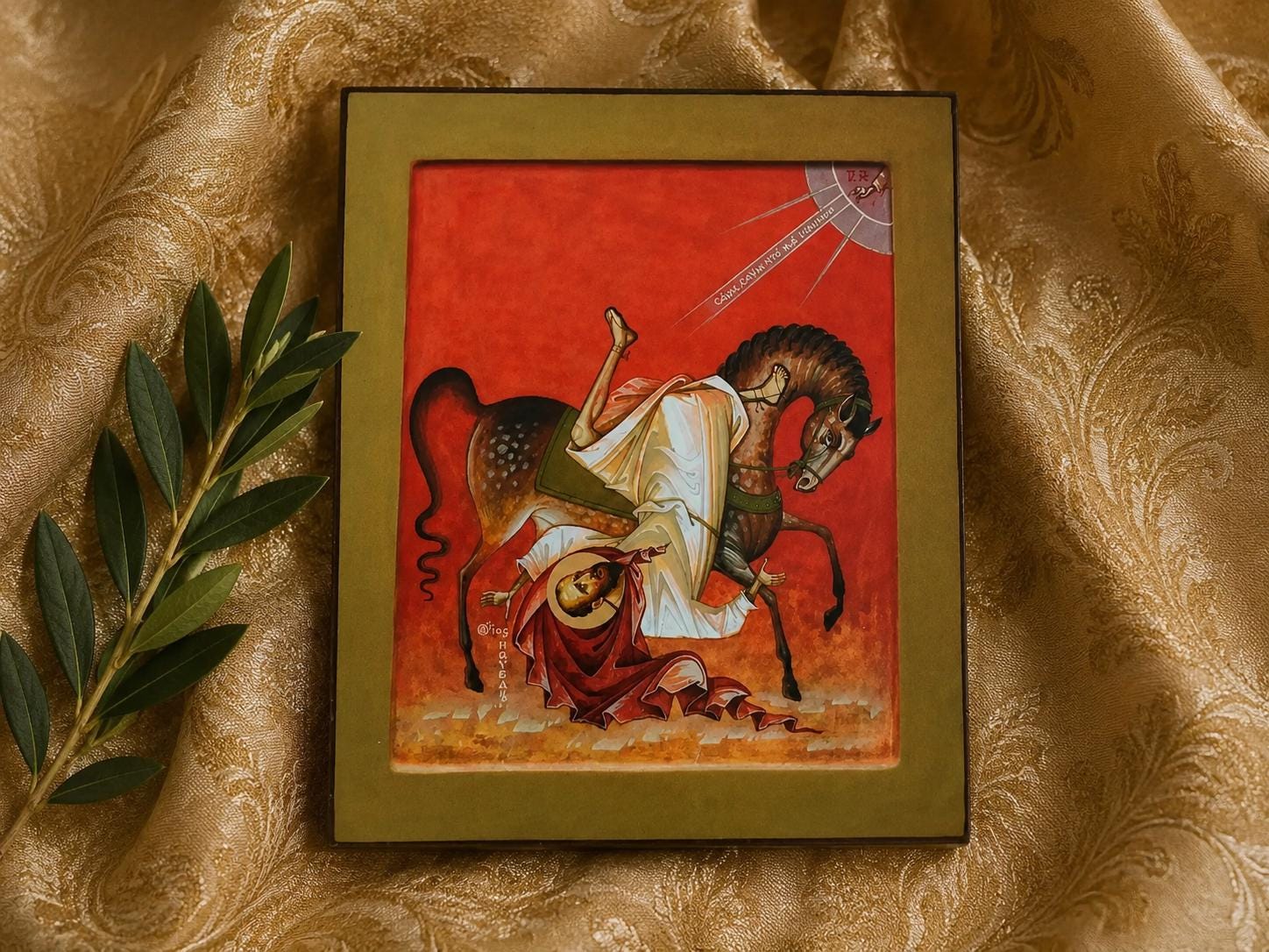 Saint Paul Damascus Icon Wooden Icon Orthodox Travel Art