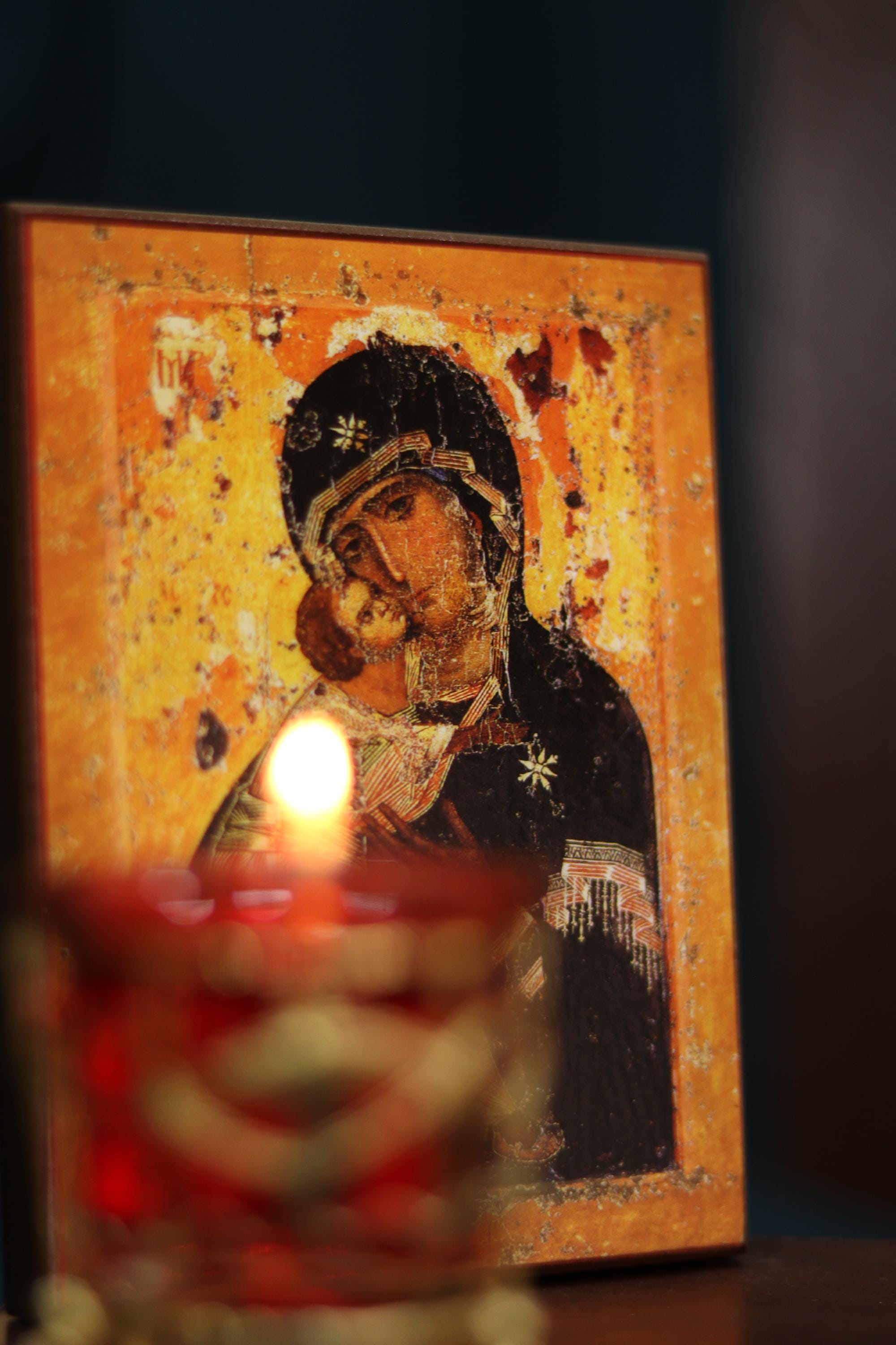 Virgin of Volodymyr Byzantine Icon Orthodox Wooden Icon