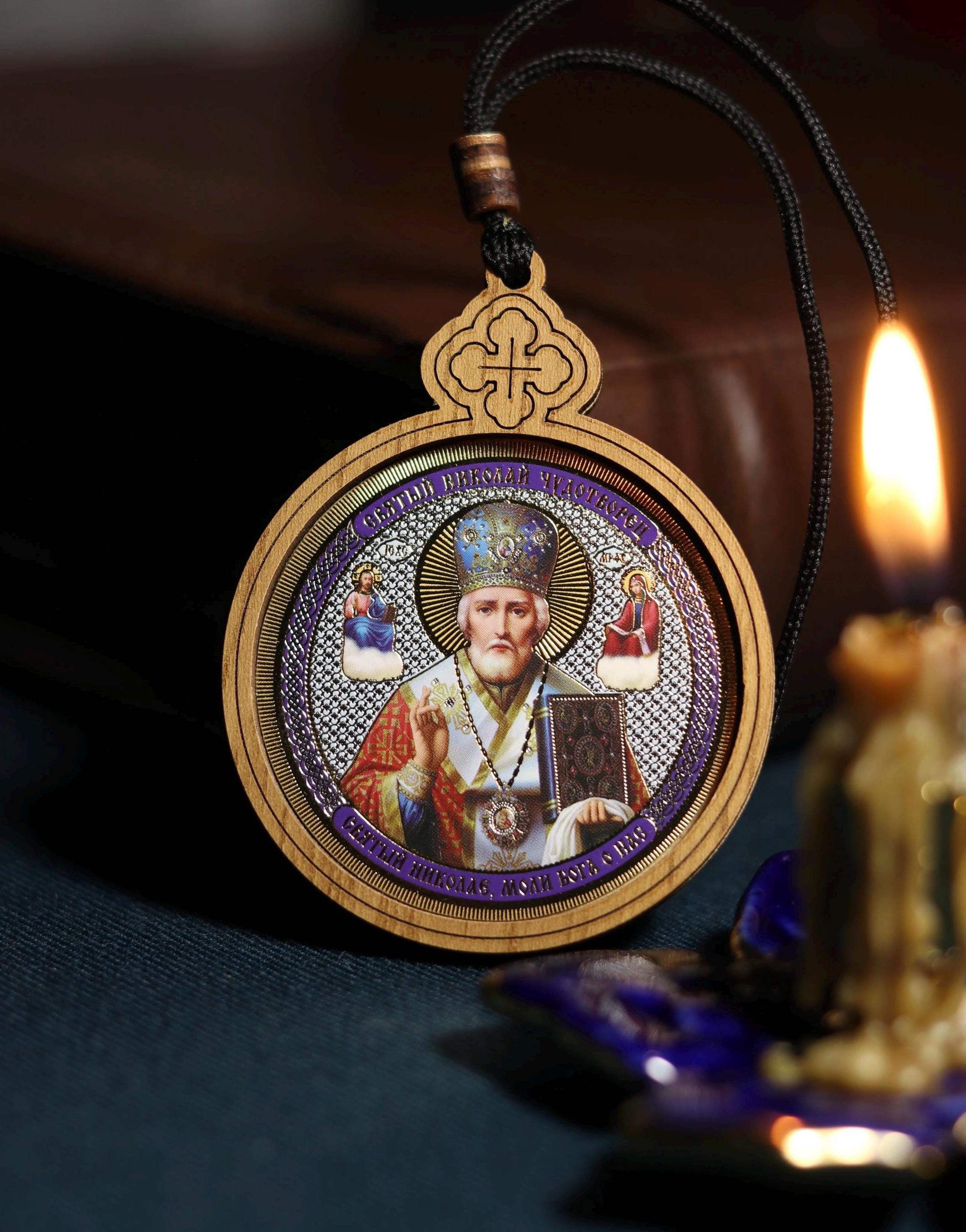 Car Pendant "St. Nicolas" – Greek Style,  Orthodox icon, Orthodox christian, Christianity art, Religious car decor