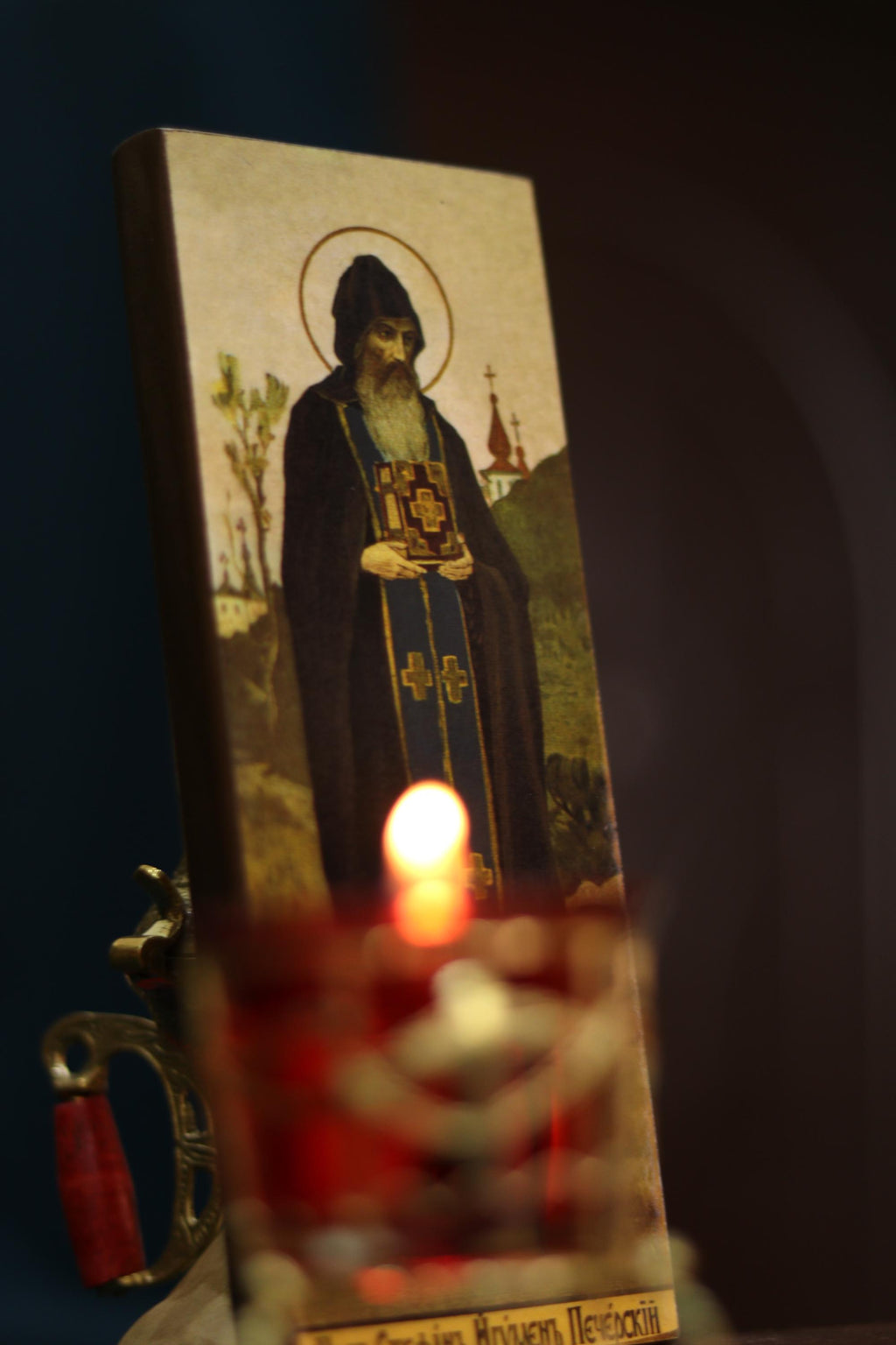 Saint Stephen of the Kyiv Caves Orthodox Wooden Icon