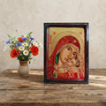 Wooden Cyprus Icon 8.9x11.2 in, Kasperovskaya Mother Of God Icon