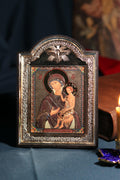 Icon of the Virgin Mary, God's mother, "The Nurturer" icon, Orthodox icon, Orthodox christian, Christianity art, Icon 14x19 cm