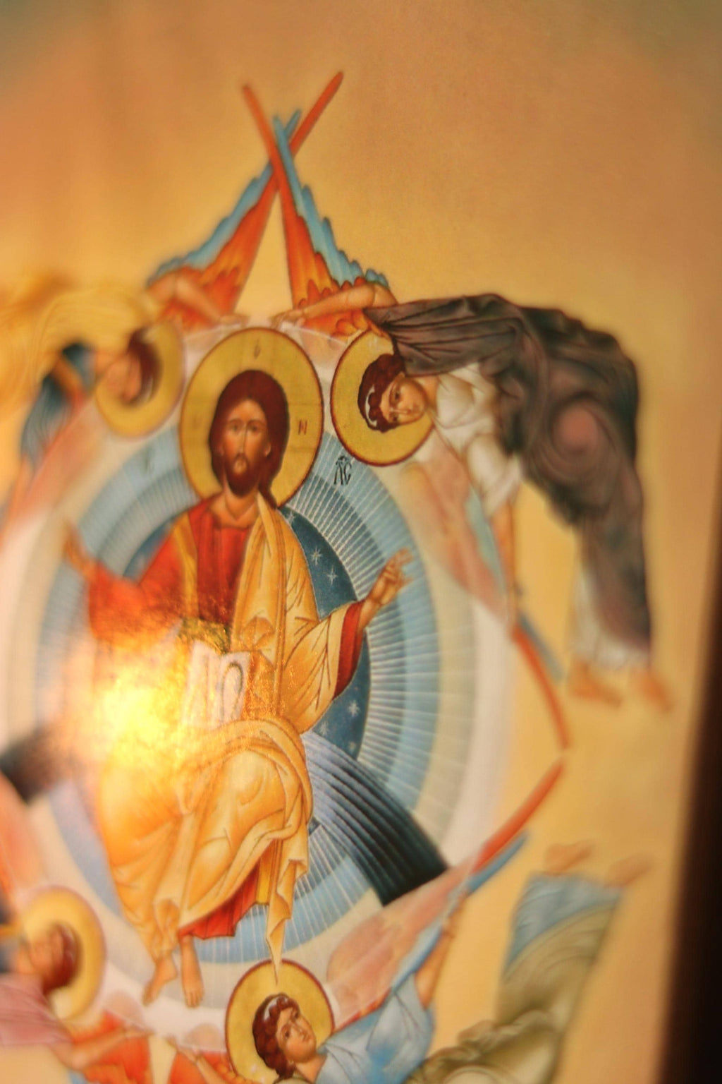 Wooden Orthodox Icon 6.3x4.7 in Christ in Majesty, The Lord Icon