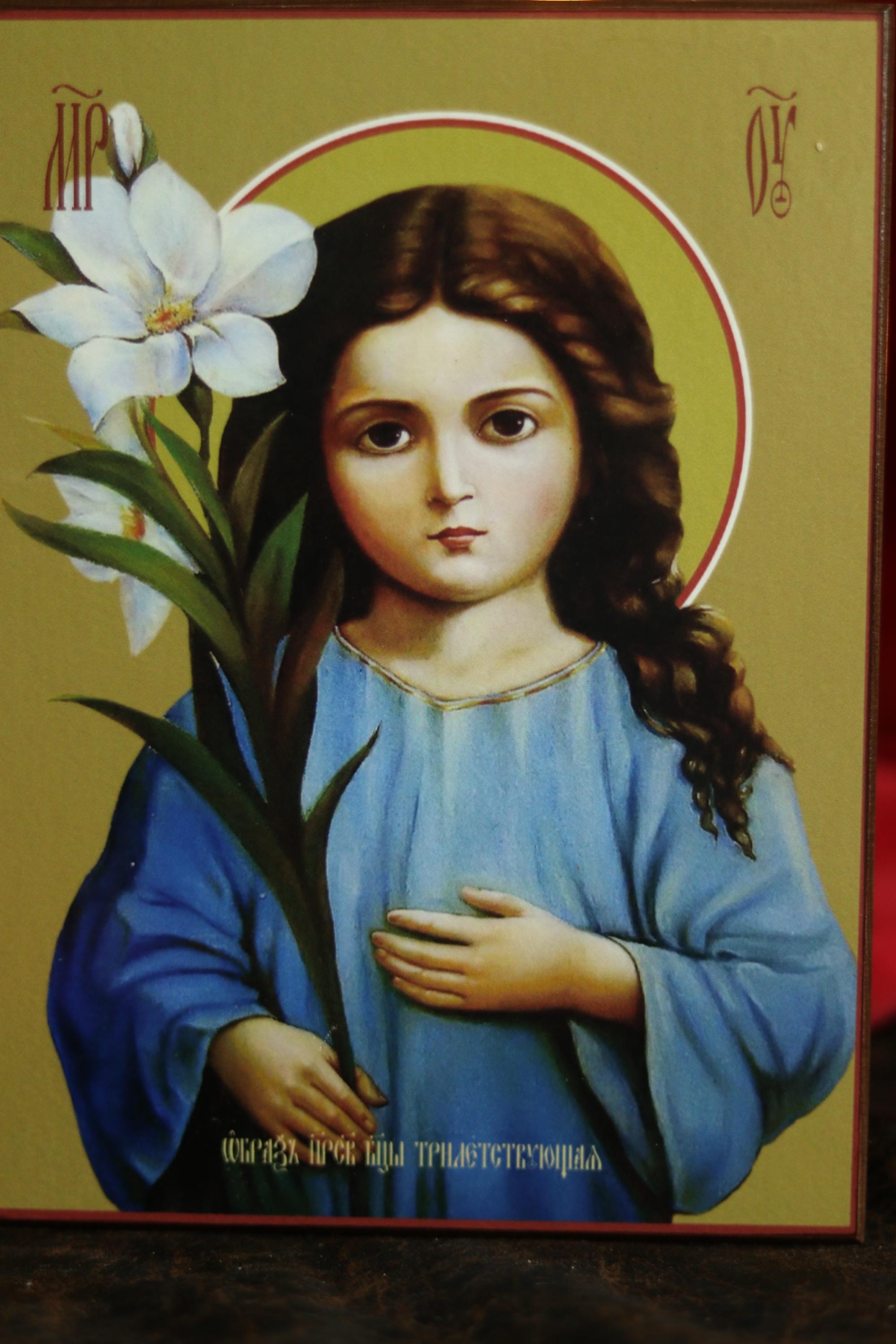Three-Year-Old Theotokos Icon, Wooden Icon Orthodox Icon