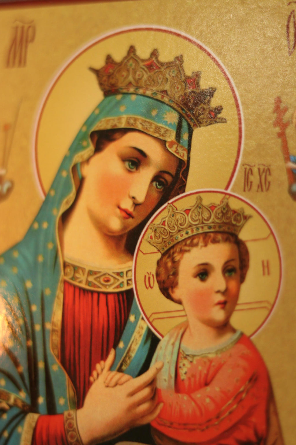 Wooden Icon Orthodox Icon . Our Lady of Perpetual Help, Virgin Mary, Mother of