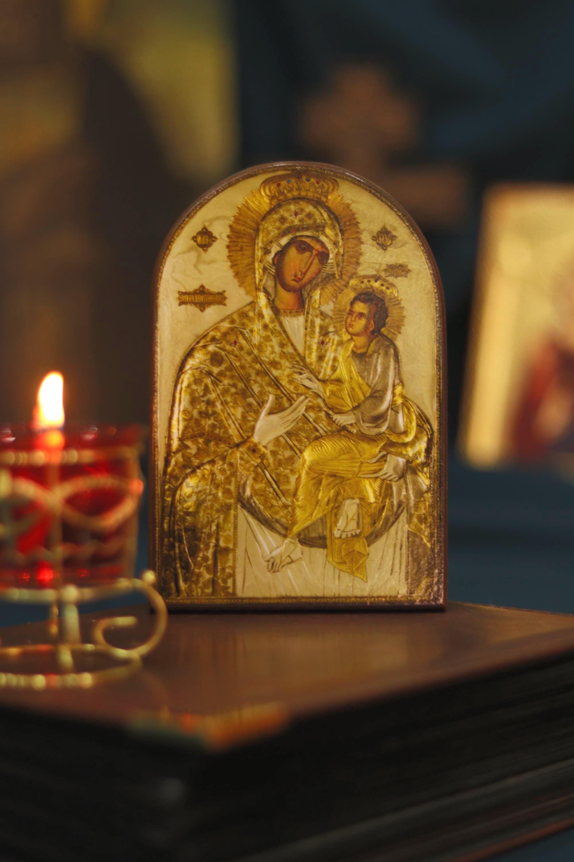 Quick to Hear Mother of God Icon Wooden Orthodox Icon 5.9x3.9in