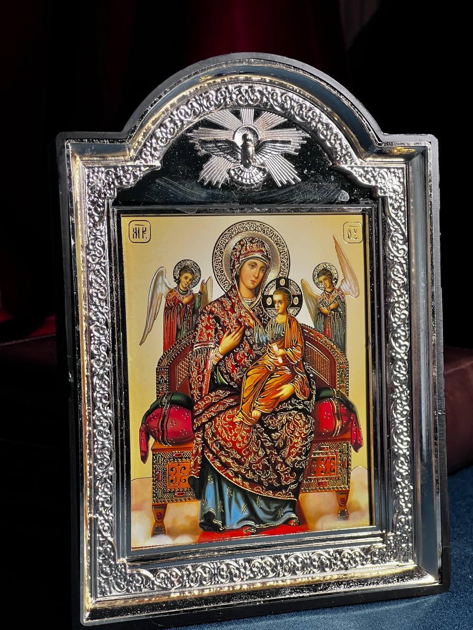 Icon of the Virgin Mary, God's mother, "The All-Holy Queen" icon, Orthodox icon, Orthodox christian, Christianity art, Icon 14x19 cm