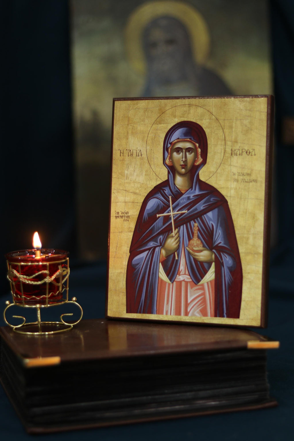 Saint Martha of Bethany Icon, Wooden Icon Orthodox Icon, Wall Decor